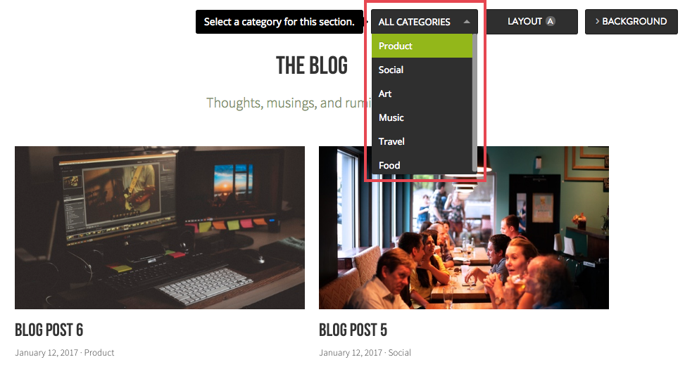 Display Blog Categories Display Blog Categories